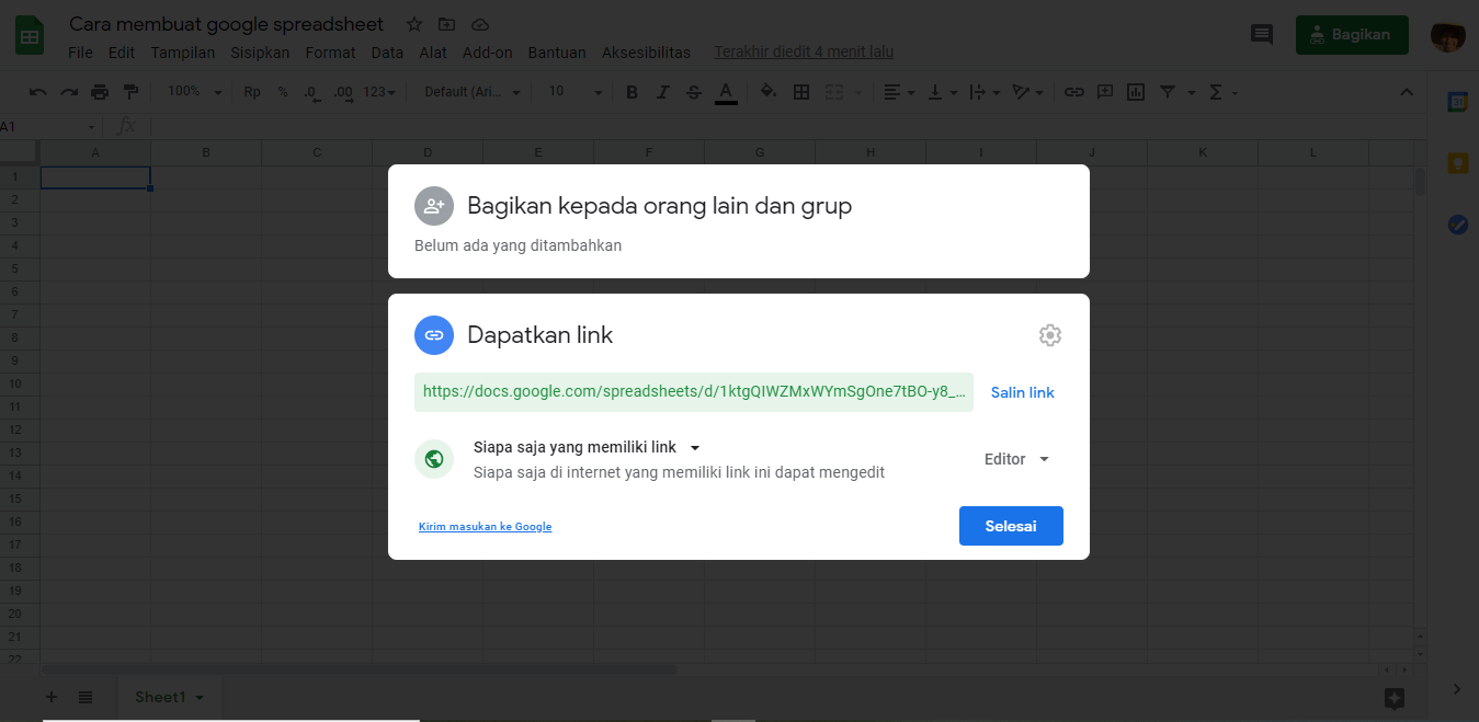 Begini Lho Cara Membuat Google Spreadsheet Online Paling Cepat (Update ...