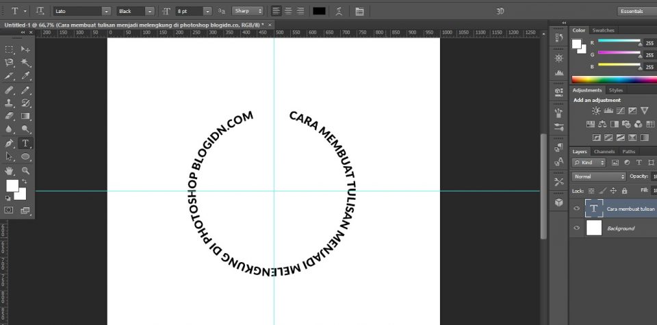 Mudah Dan Cepat Cara Membuat Font Tulisan Melengkung Di Photoshop ...